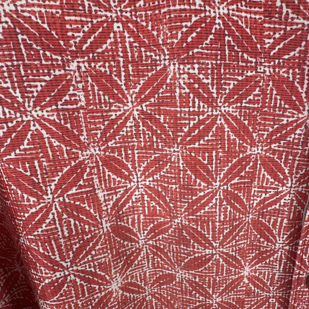 Tommy Bahama Coconut Point Mens XL Red White Geometric Island Zone Short Sleeve - Picture 5 of 8